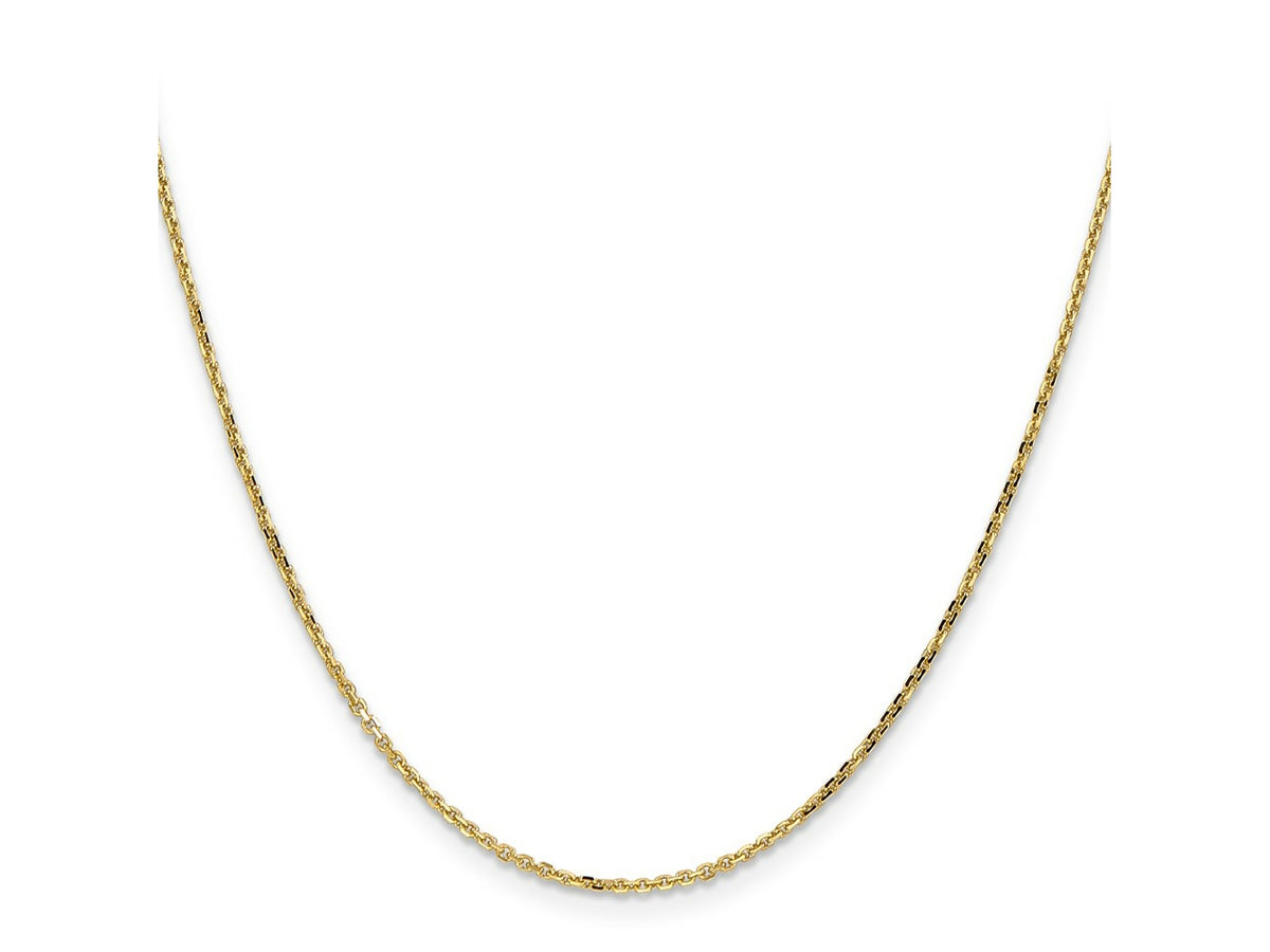 FJC Finejewelers 14 kt Yellow Gold Bright Cut Round Open Link Cable Chain 14 Inches x 1.4 mm