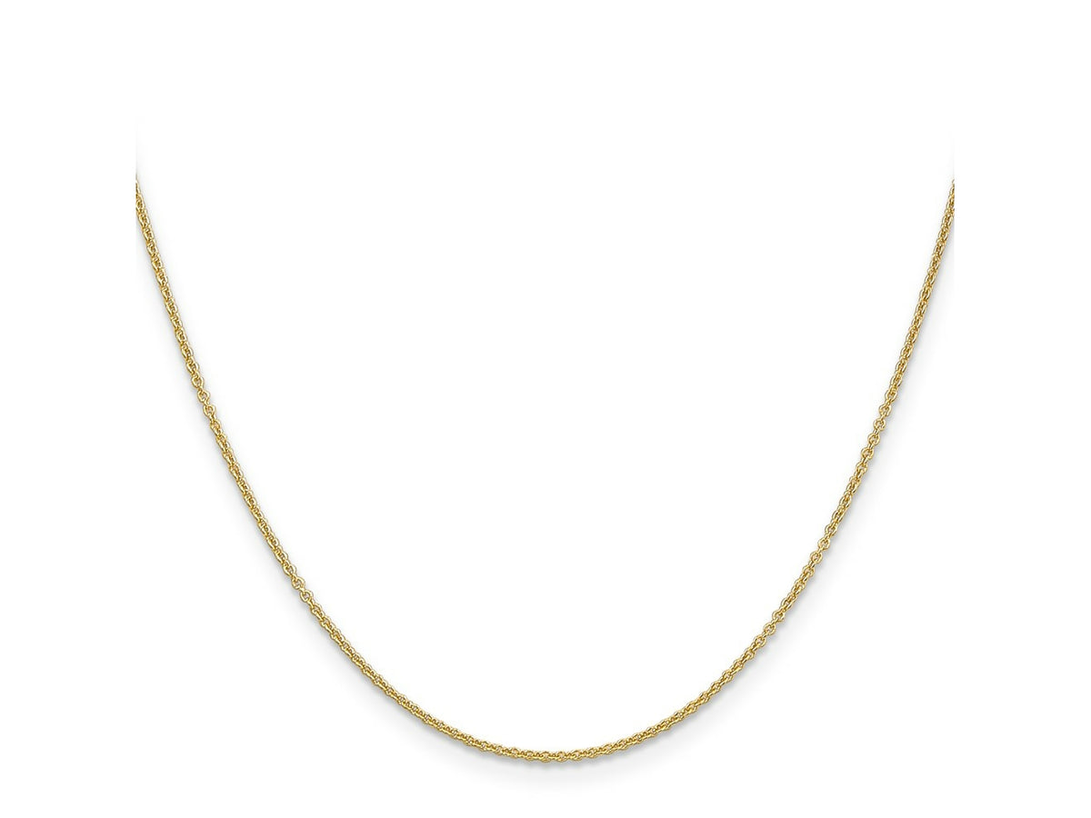 FJC Finejewelers 14 kt Yellow Gold Cable Chain 14 Inches x 1.2 mm
