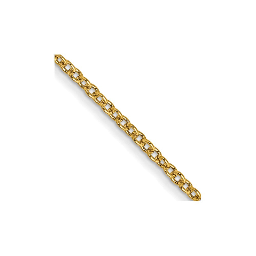 FJC Finejewelers 14 kt Yellow Gold Round Open Link Cable Chain Anklet 10 Inches x 1 mm