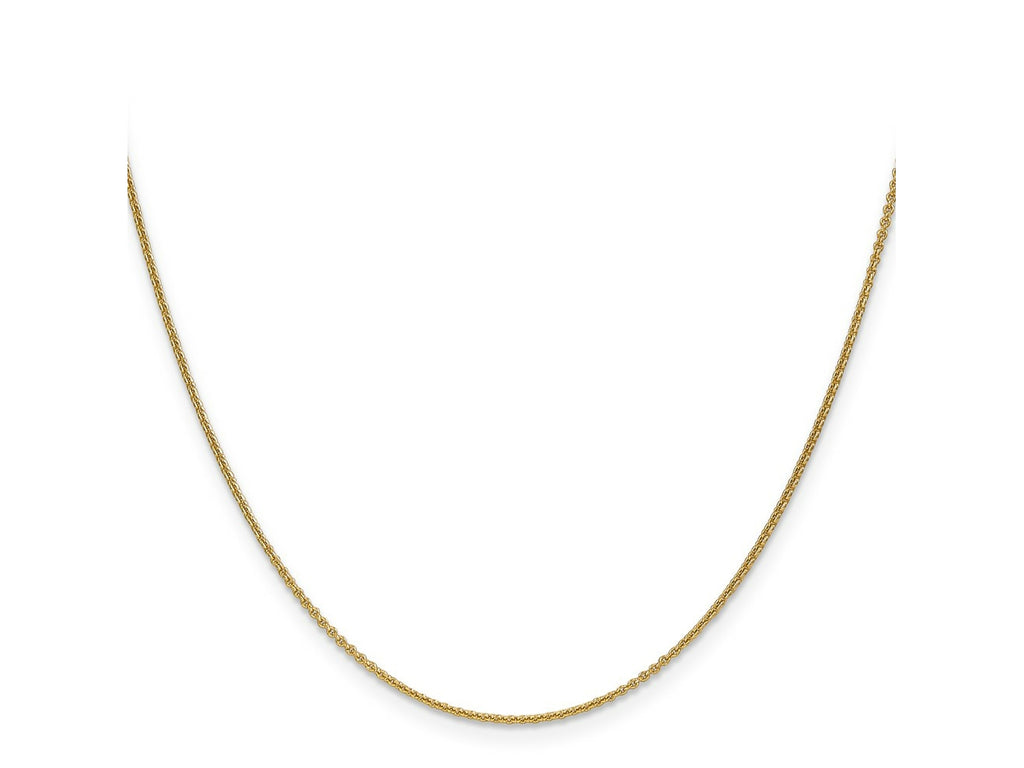 FJC Finejewelers 14 kt Yellow Gold Round Open Link Cable Chain 26 Inches x 1 mm