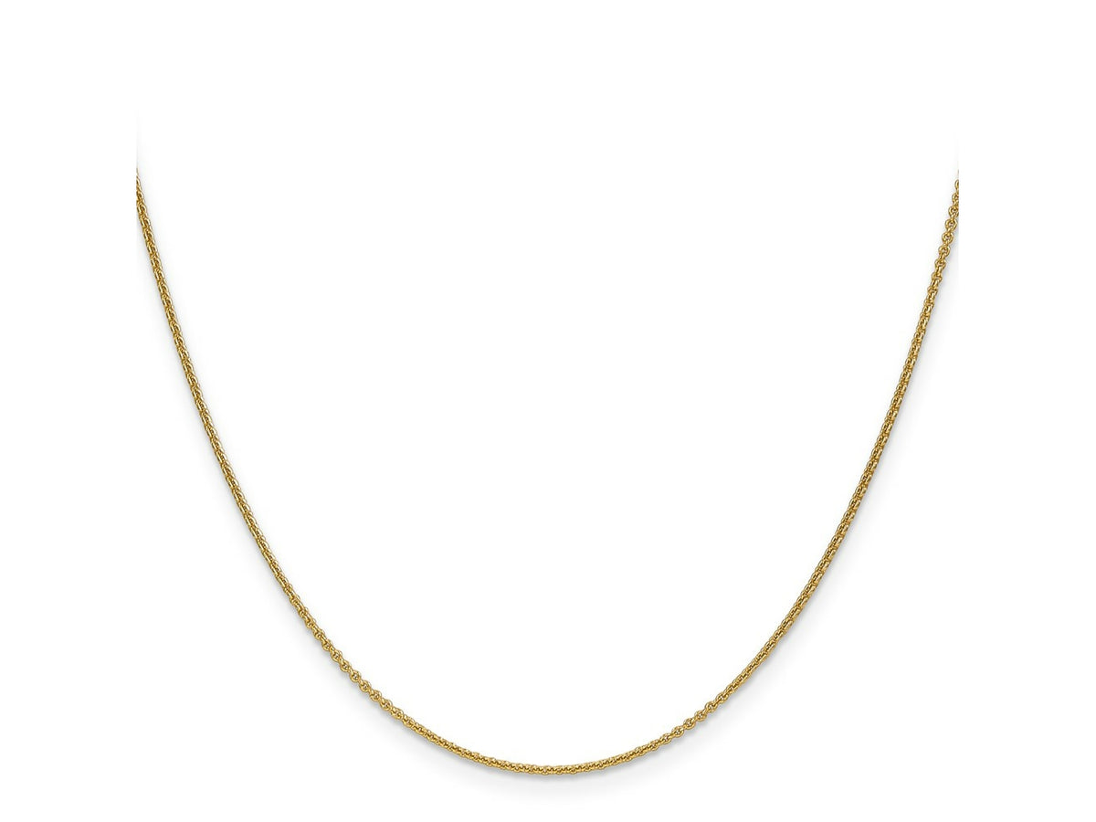 FJC Finejewelers 14 kt Yellow Gold Round Open Link Cable Chain 26 Inches x 1 mm