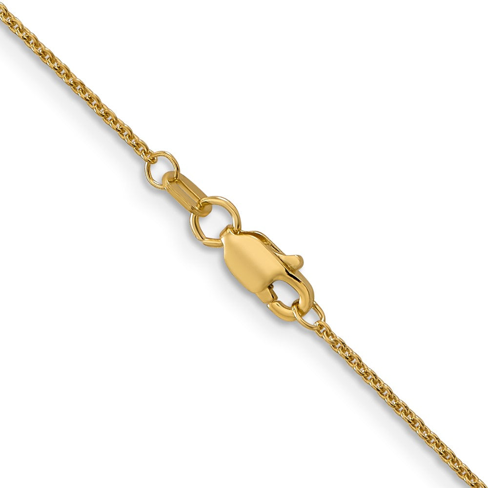 FJC Finejewelers 14 kt Yellow Gold Round Open Link Cable Bracelet Chain Anklet 9 Inches x 1 mm