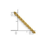FJC Finejewelers 14 kt Yellow Gold Bright Cut Spiga Chain 22 Inches x 1.7 mm