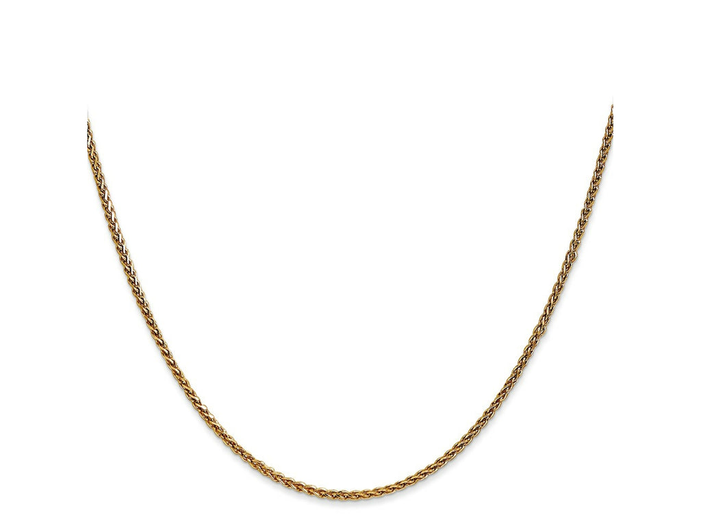 FJC Finejewelers 14 kt Yellow Gold Bright Cut Spiga Chain 22 Inches x 1.7 mm
