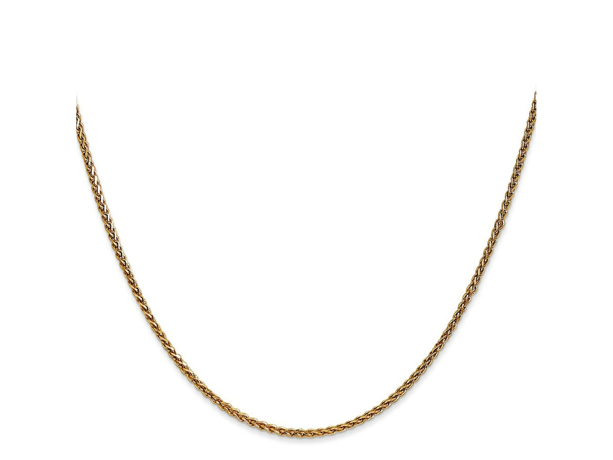 FJC Finejewelers 14 kt Yellow Gold Bright Cut Spiga Chain 22 Inches x 1.7 mm