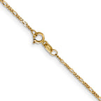 FJC Finejewelers 14 kt Yellow Gold Flat Figaro Bracelet Chain 5.5 Inches x 1.25 mm