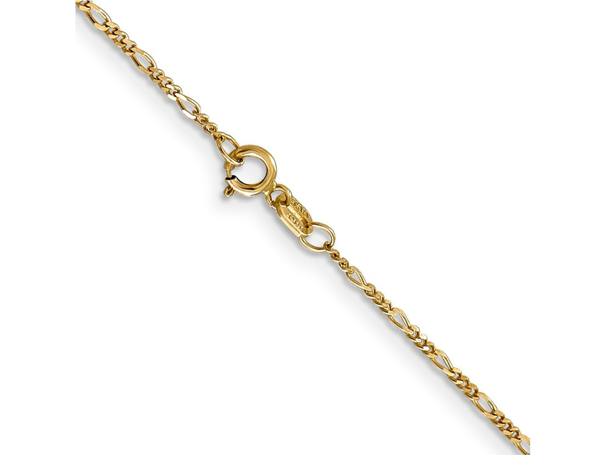 FJC Finejewelers 14 kt Yellow Gold Flat Figaro Bracelet Chain 5.5 Inches x 1.25 mm