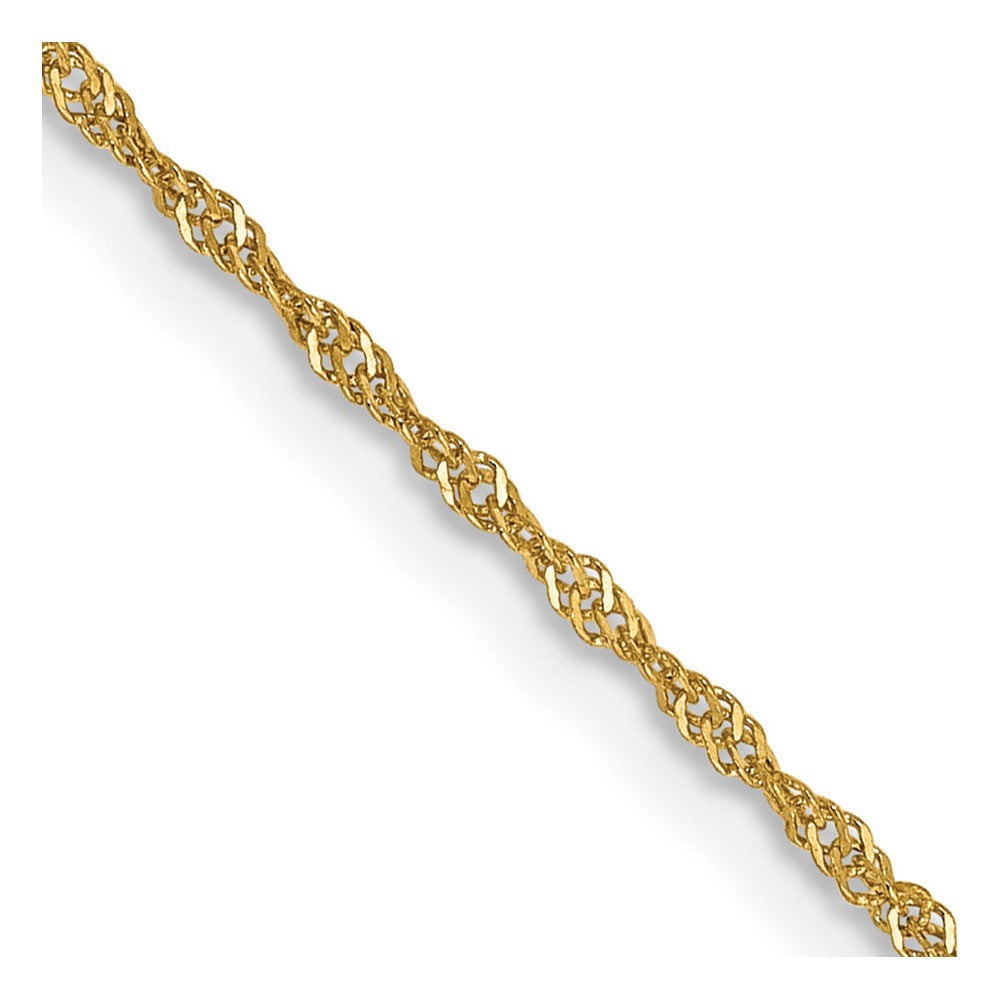 FJC Finejewelers 14 kt Yellow Gold 1.10mm Singapore Chain 22 Inches x 1.1 mm
