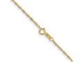 FJC Finejewelers 14 kt Yellow Gold 1.10mm Singapore Bracelet Chain 5.5 Inches x 1.1 mm