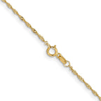 FJC Finejewelers 14 kt Yellow Gold 1.10mm Singapore Bracelet Chain 6 Inches x 1.1 mm