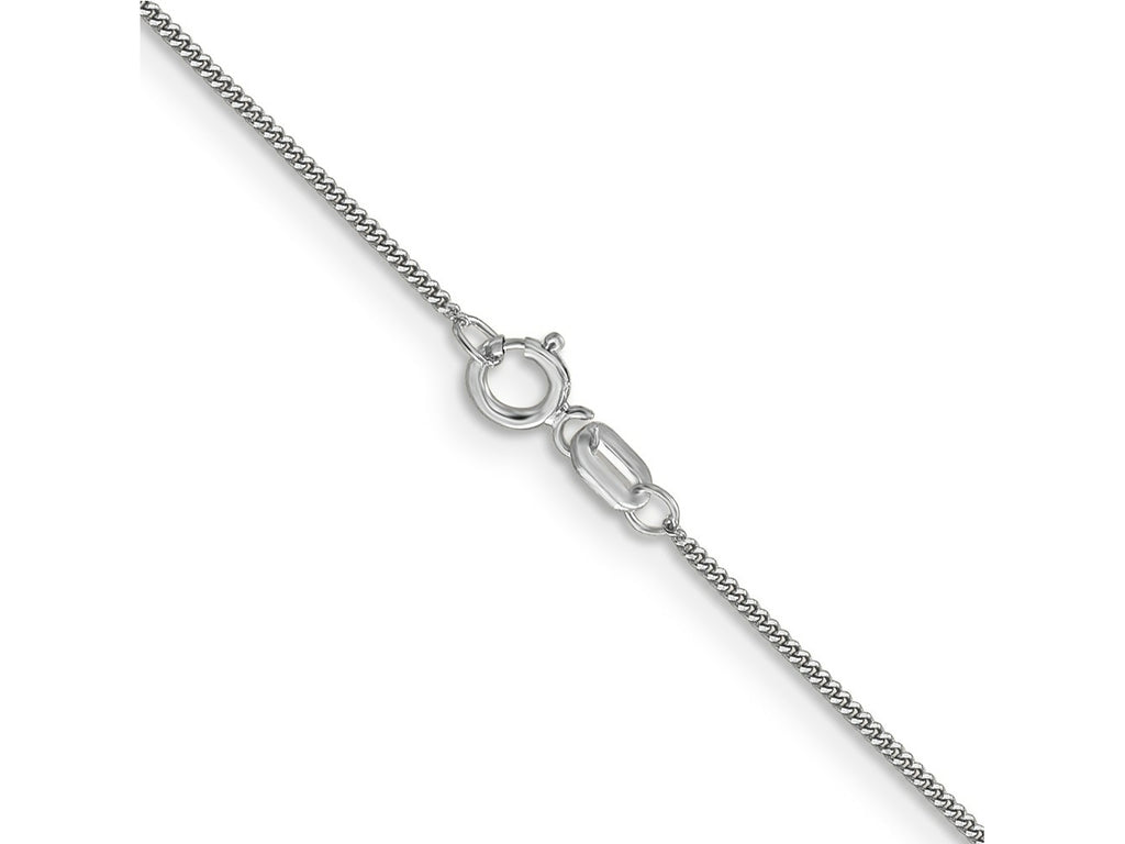 FJC Finejewelers 14 kt White Gold .9 Curb Chain Anklet 10 Inches x 0 mm