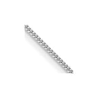 FJC Finejewelers 14 kt White Gold WG Curb Pendant Chain 13 Inches x 0.9 mm