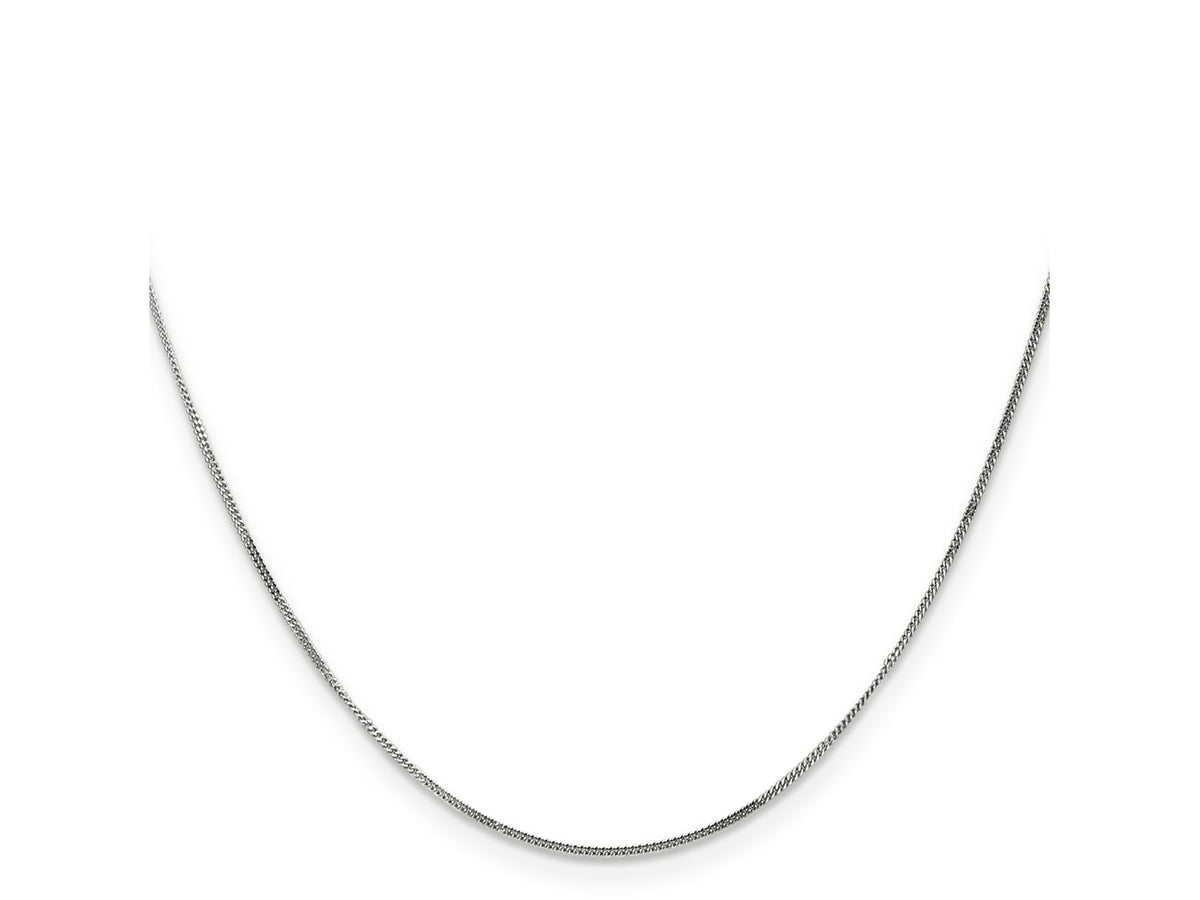 FJC Finejewelers 14 kt White Gold WG Curb Pendant Chain 13 Inches x 0.9 mm