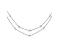 FJC Finejewelers 14 kt White Gold Lab Grown Diamonds Multi Station Double Strand Necklace