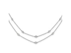 FJC Finejewelers 14 kt White Gold Lab Grown Diamonds Multi Station Double Strand Necklace