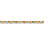 FJC Finejewelers 14 kt Tri Color Gold Link Chain 22 Inches x 3.8 mm