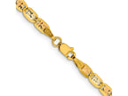 FJC Finejewelers 14 kt Tri Color Gold Link Chain 22 Inches x 3.8 mm