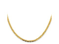 FJC Finejewelers 14 kt Tri Color Gold Link Tri-color Pavé Valentino Chain 26 Inches x 3.8 mm