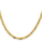 FJC Finejewelers 14 kt Tri Color Gold Tri-color Pavé Valentino Chain 26 Inches x 4.65 mm