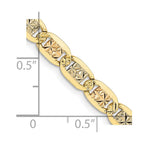 FJC Finejewelers 14 kt Tri Color Gold Tri-color Pavé Valentino Chain 26 Inches x 4.65 mm