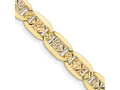 FJC Finejewelers 14 kt Tri Color Gold Tri-color Pavé Valentino Chain 26 Inches x 4.65 mm