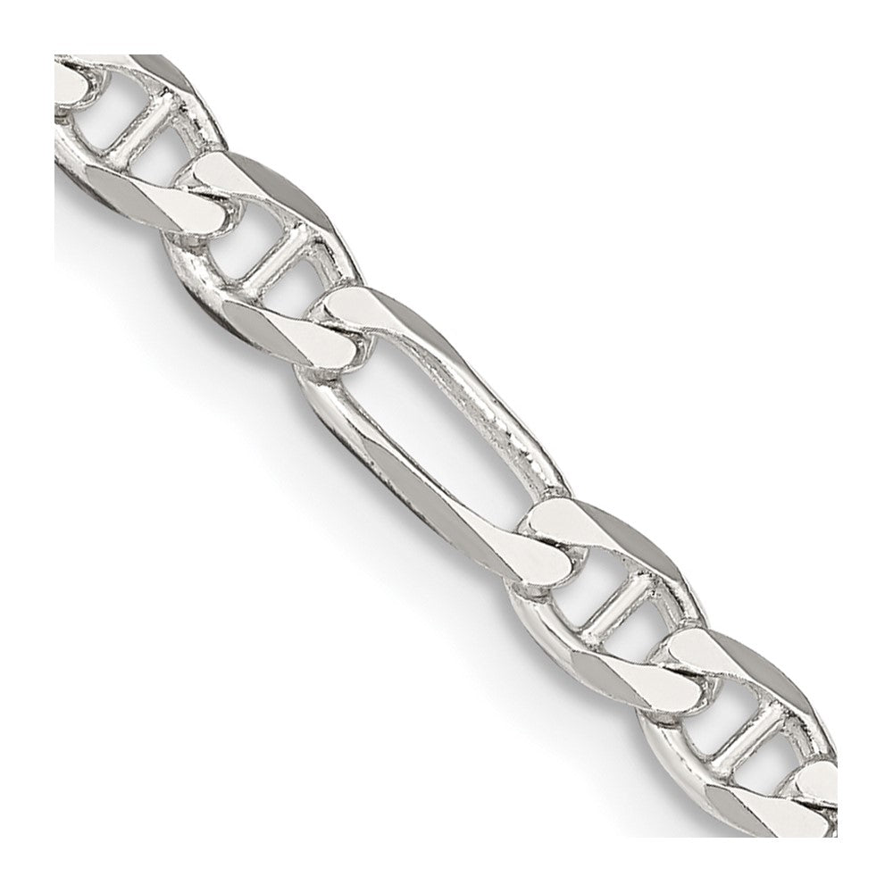 FJC Finejewelers 925 Sterling Silver Figaro Anchor Chain 24 Inches x 3.75 mm