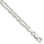 FJC Finejewelers 925 Sterling Silver Figaro Anchor Bracelet Chain 8 Inches x 5.5 mm