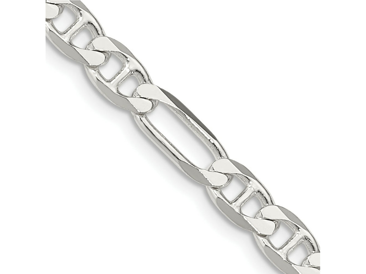 FJC Finejewelers 925 Sterling Silver Figaro Anchor Bracelet Chain 9 Inches x 5.5 mm