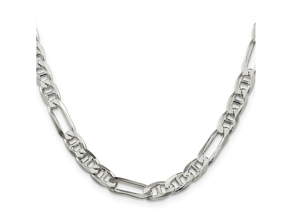 FJC Finejewelers 925 Sterling Silver Figaro Anchor Chain 20 Inches x 6.5 mm