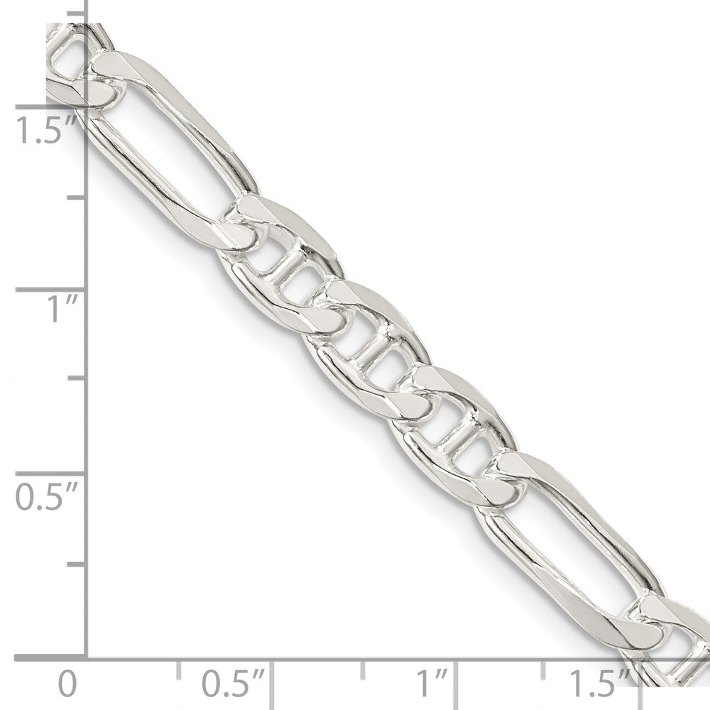 FJC Finejewelers 925 Sterling Silver Figaro Anchor Bracelet Chain 9 Inches x 6.5 mm
