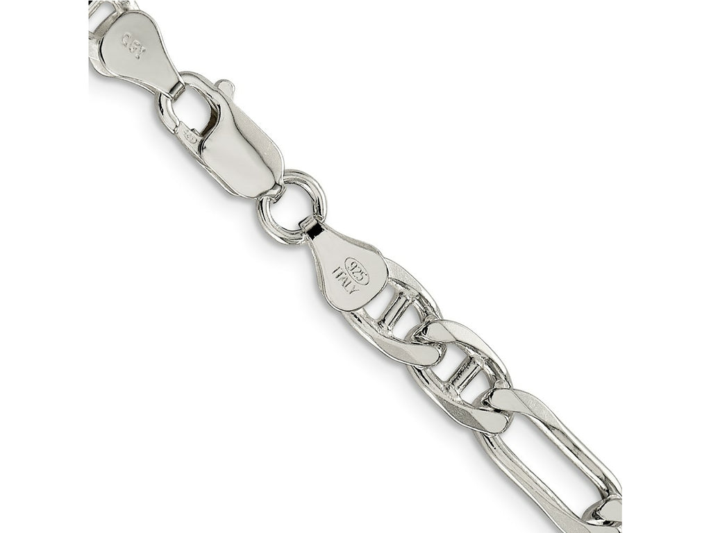 FJC Finejewelers 925 Sterling Silver Figaro Anchor Bracelet Chain 9 Inches x 6.5 mm