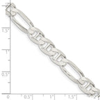 FJC Finejewelers 925 Sterling Silver Figaro Anchor Chain 28 Inches x 7.5 mm