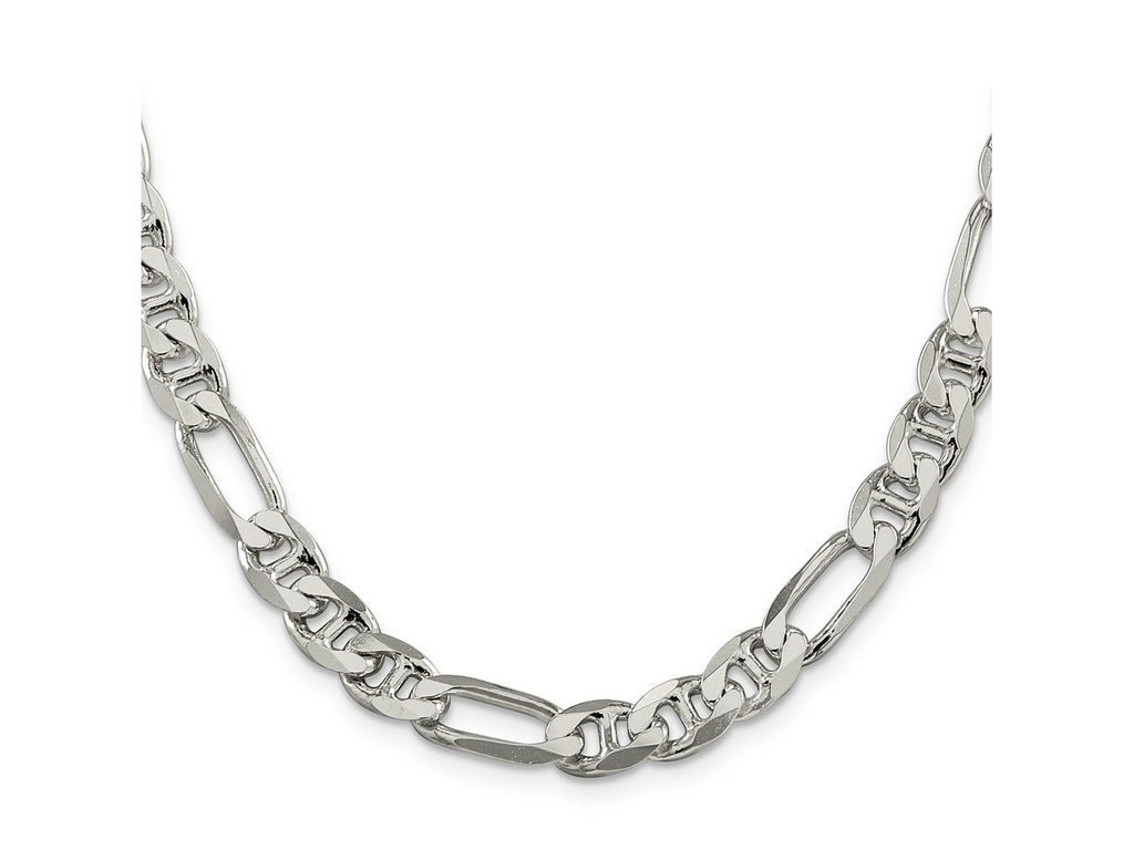 FJC Finejewelers 925 Sterling Silver Figaro Anchor Chain 24 Inches x 7.75 mm