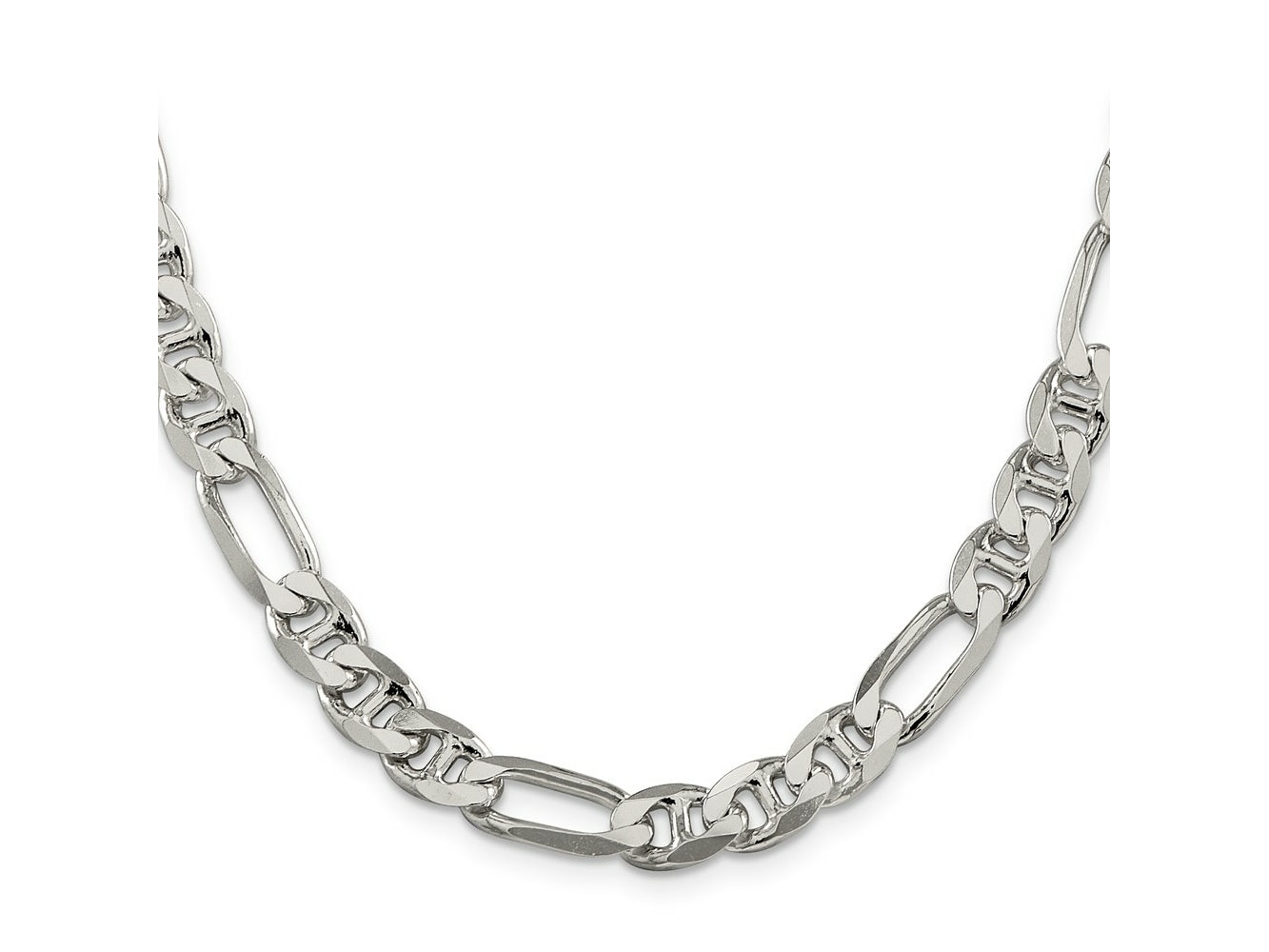 FJC Finejewelers 925 Sterling Silver Figaro Anchor Chain 28 Inches x 7.75 mm