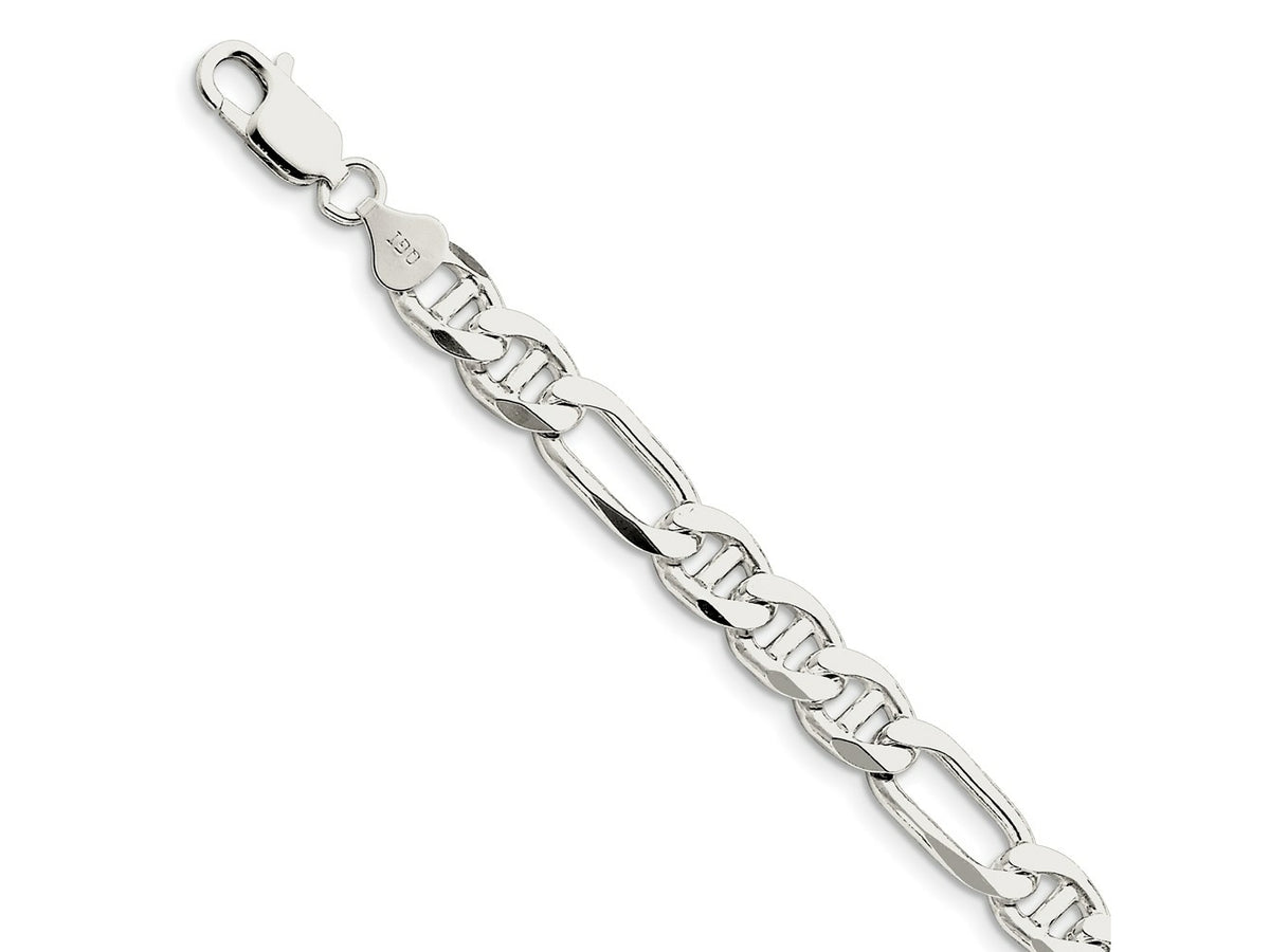 FJC Finejewelers 925 Sterling Silver Figaro Anchor Bracelet Chain 7 Inches x 7.75 mm