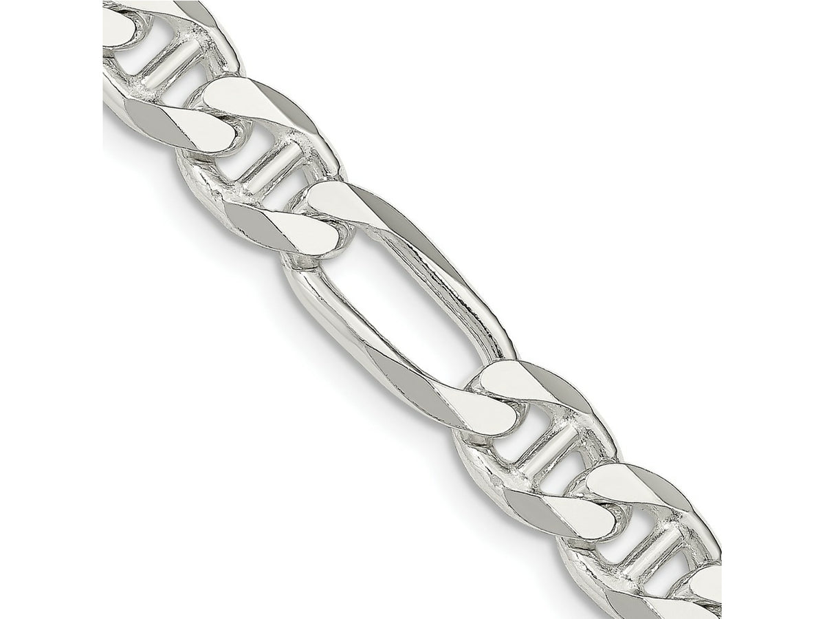 FJC Finejewelers 925 Sterling Silver Figaro Anchor Bracelet Chain 9 Inches x 7.75 mm