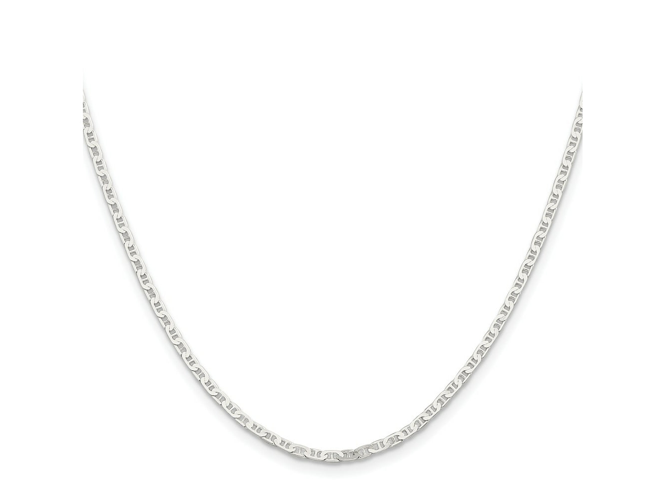 FJC Finejewelers 925 Sterling Silver Flat Anchor Chain 20 Inches x 2.1 mm