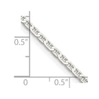 FJC Finejewelers 925 Sterling Silver Flat Anchor Chain 22 Inches x 2.1 mm