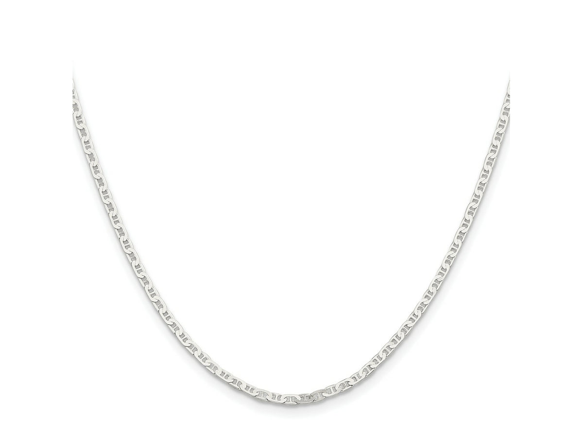 FJC Finejewelers 925 Sterling Silver Flat Anchor Chain 22 Inches x 2.1 mm