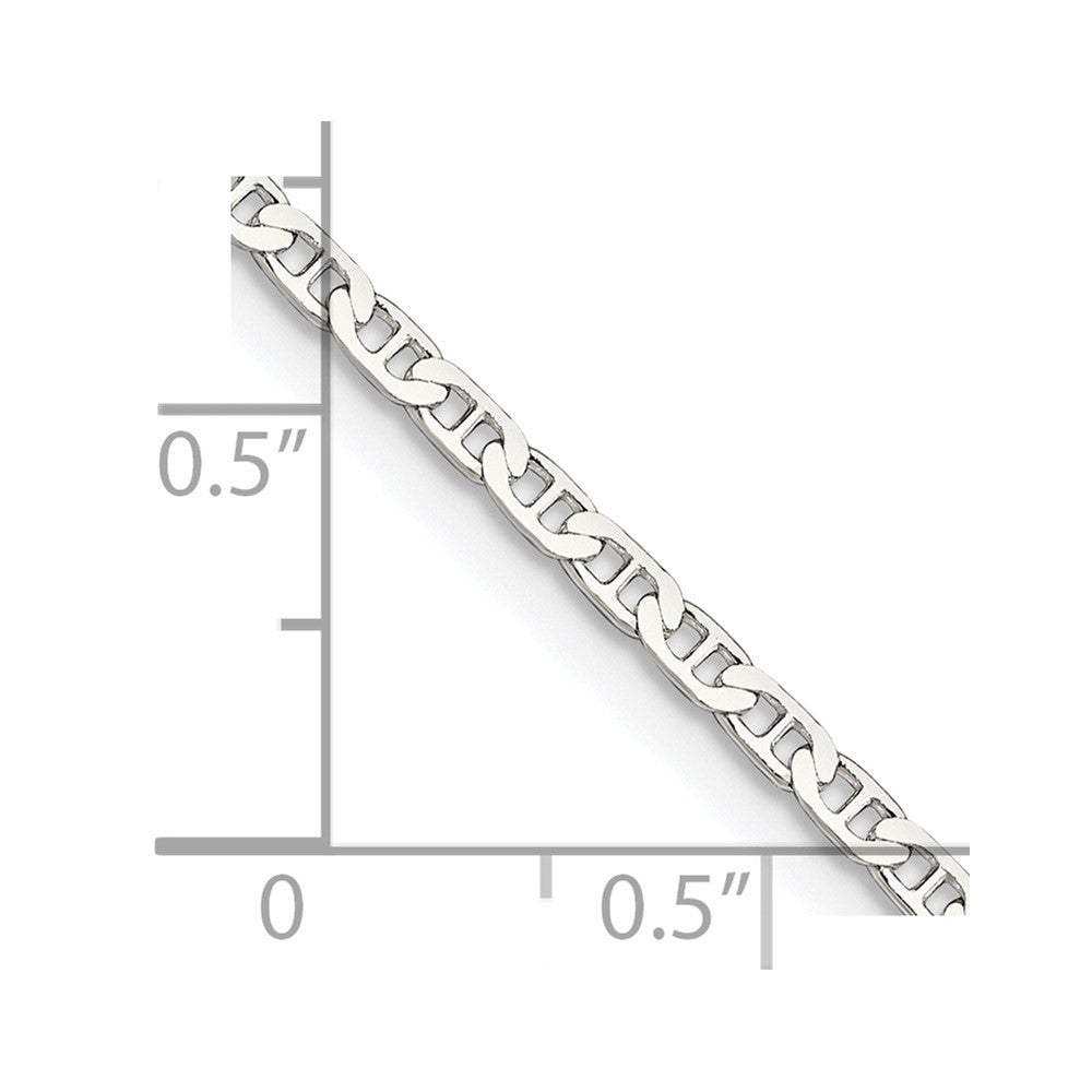 FJC Finejewelers 925 Sterling Silver Flat Anchor Chain 30 Inches x 2.1 mm
