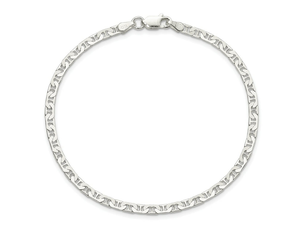 FJC Finejewelers 925 Sterling Silver Flat Anchor Bracelet Chain 8 Inches x 3 mm