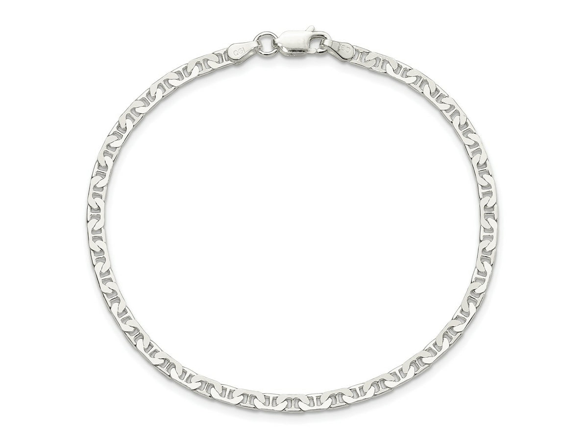 FJC Finejewelers 925 Sterling Silver Flat Anchor Bracelet Chain 8 Inches x 3 mm