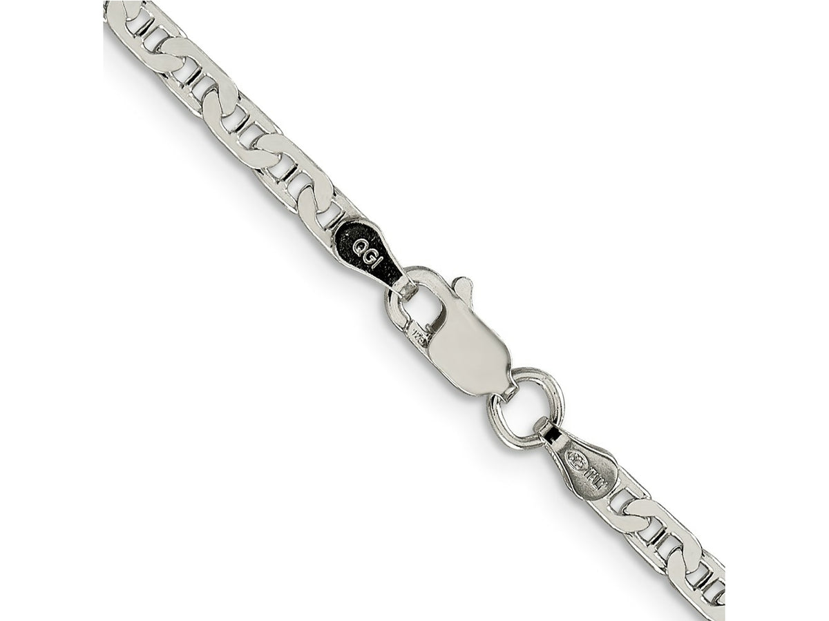 FJC Finejewelers 925 Sterling Silver Flat Anchor Chain Anklet 9 Inches x 3 mm