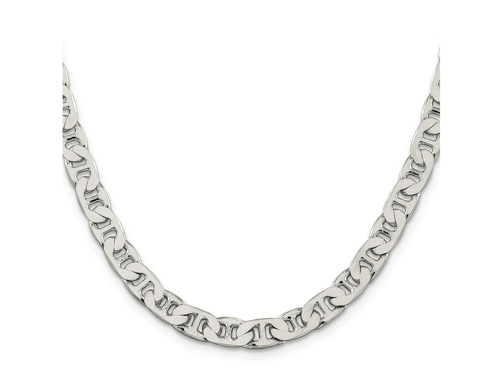 FJC Finejewelers 925 Sterling Silver Flat Anchor Chain 20 Inches x 6.5 mm