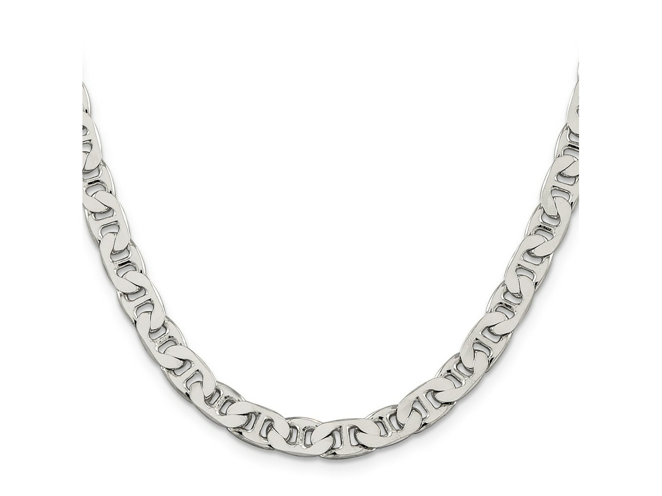 FJC Finejewelers 925 Sterling Silver Flat Anchor Chain 20 Inches x 6.5 mm