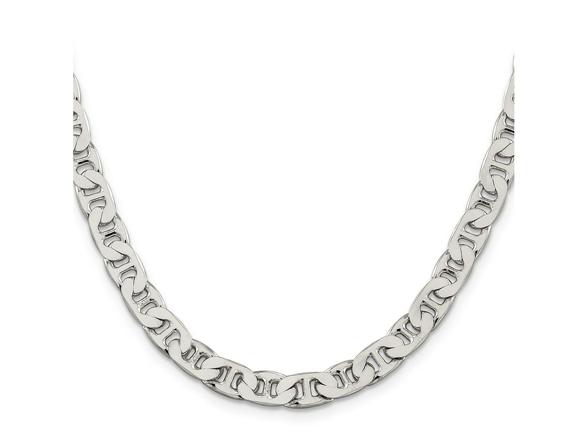 FJC Finejewelers 925 Sterling Silver Flat Anchor Chain 22 Inches x 6.5 mm