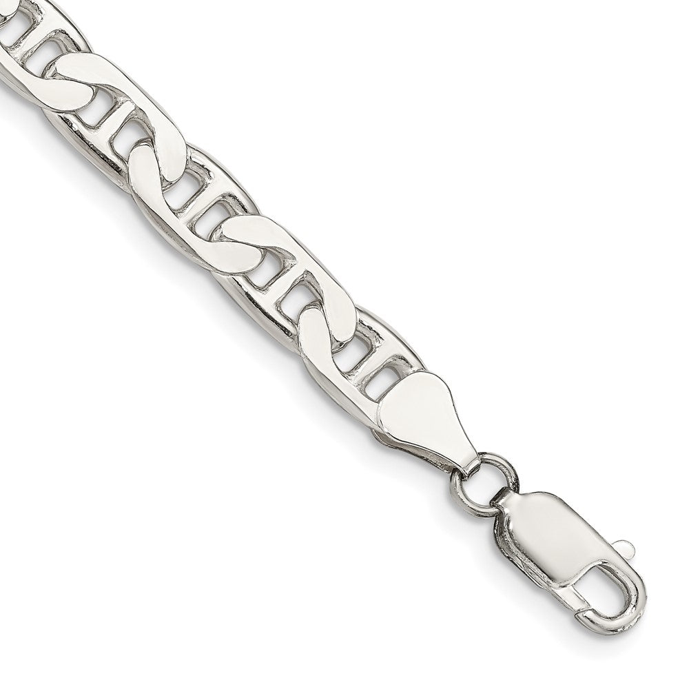FJC Finejewelers 925 Sterling Silver Flat Anchor Bracelet Chain 8 Inches x 6.5 mm