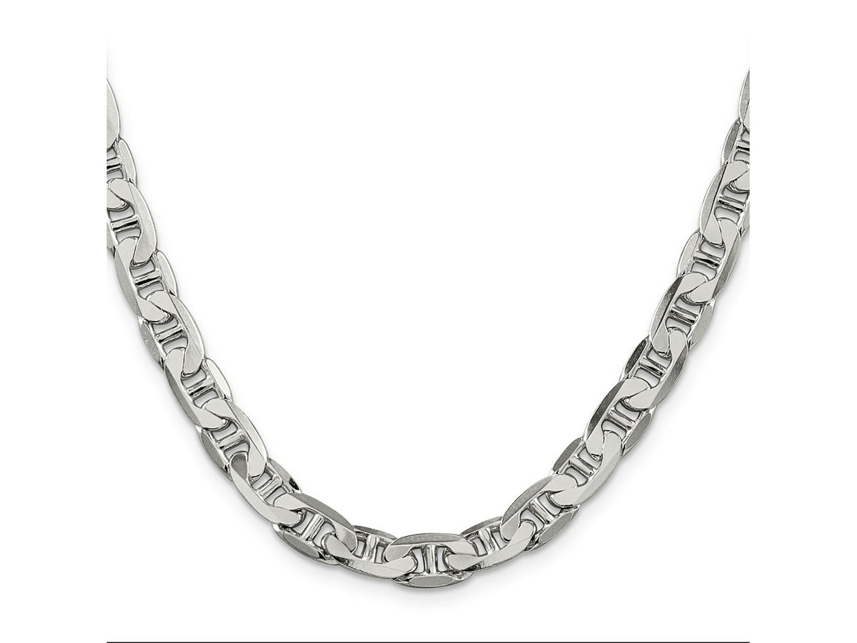 FJC Finejewelers 925 Sterling Silver Flat Anchor Chain 20 Inches x 7 mm