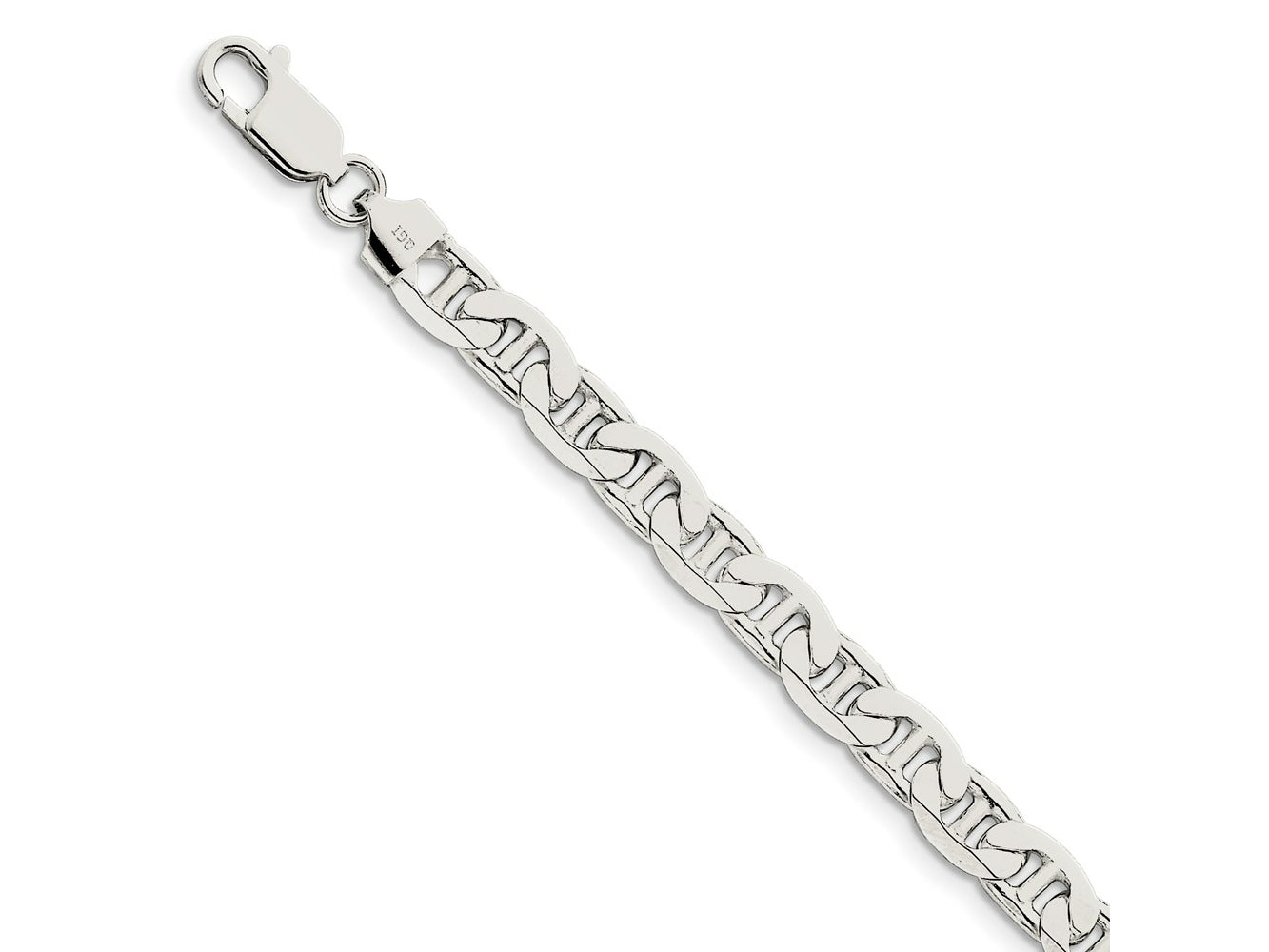 FJC Finejewelers 925 Sterling Silver Flat Anchor Bracelet Chain 7 Inches x 7 mm