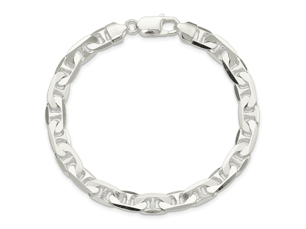 FJC Finejewelers 925 Sterling Silver Flat Anchor Bracelet Chain 8 Inches x 7 mm